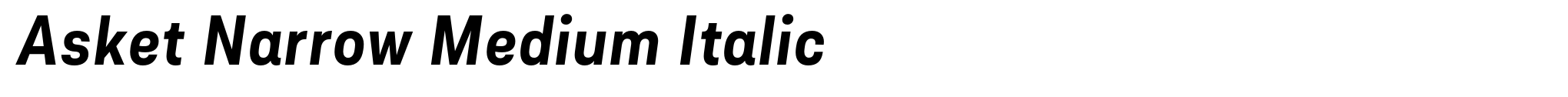 Asket Narrow Medium Italic image